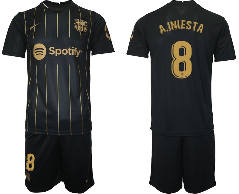 Men 2022-2023 Club Barcelona Black away #8 Soccer Jersey->barcelona jersey->Soccer Club Jersey